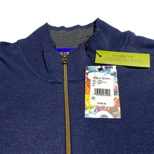 NWT $198 Mens Robert Graham Hunts 1/4 Zip Pullover